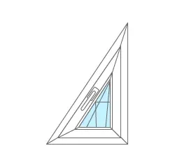 Треугольное окно с углом 90 градусов - фото - 1