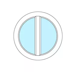Круглое окно с вертикальным импостом - фото - 1