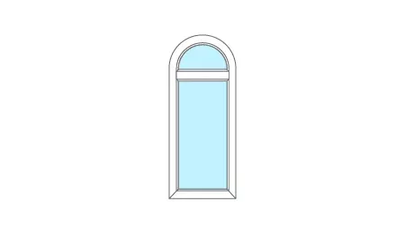 Одностворчатое арочное пластиковое окно - фото - 1