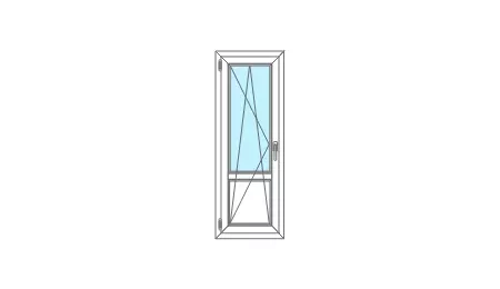Балконная дверь одинарная поворотно-откидная - фото - 1