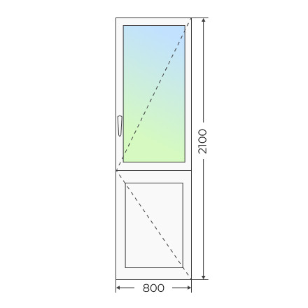 Пластиковая входная одностворчатая дверь 800х2100 - фото - 1