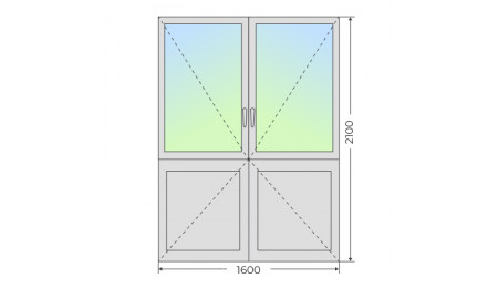 Алюминиевая входная двухстворчатая дверь 1600х2100 - фото - 8