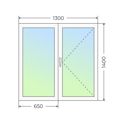 Окно пластиковое Brusbox двухстворчатое, поворотное - фото - 1