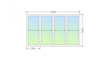 Холодное остекление прямого балкона - фото - 1