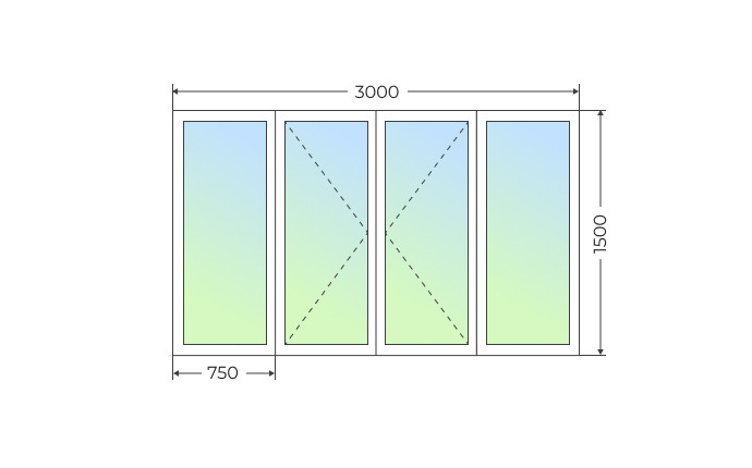 Теплое остекление прямого балкона с двумя поворотными створками - фото - 1