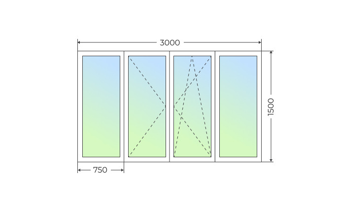 Теплое остекление прямого балкона с поворотной и поворотно-откидной створкой - фото - 1