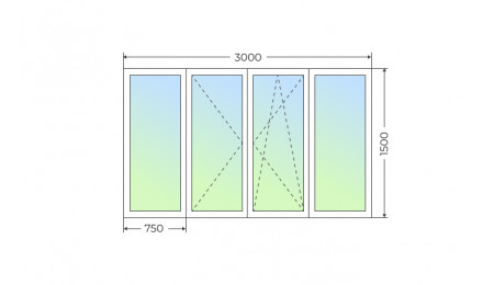 Теплое остекление прямого балкона с поворотной и поворотно-откидной створкой - фото - 1