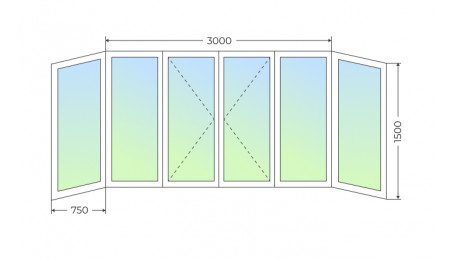 Теплое остекление П-образного балкона с двумя поворотными створками - фото - 1