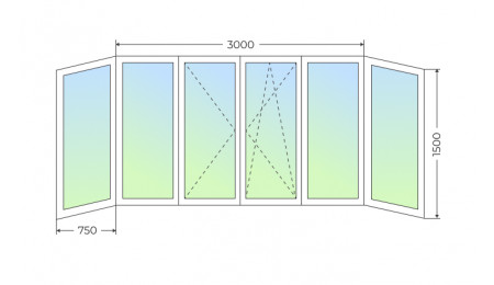 Теплое остекление П-образного балкона с поворотной и поворотно-откидной створкой - фото - 1