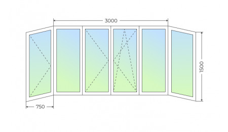 Теплое остекление П-образного балкона с поворотными и поворотно-откидной створками - фото - 1
