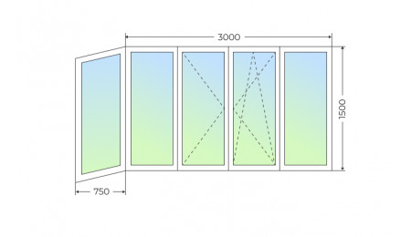 Теплое остекление Г-образного балкона с поворотной и поворотно-откидной створкой - фото - 1