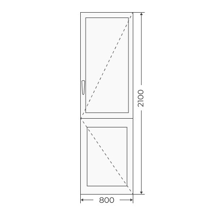 Пластиковая одностворчатая глухая дверь 800х2100 - фото - 1