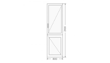 Пластиковая одностворчатая глухая дверь 800х2100 - фото - 1