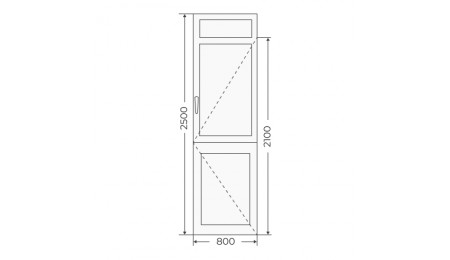 Пластиковая одностворчатая глухая дверь 800х2500 - фото - 1